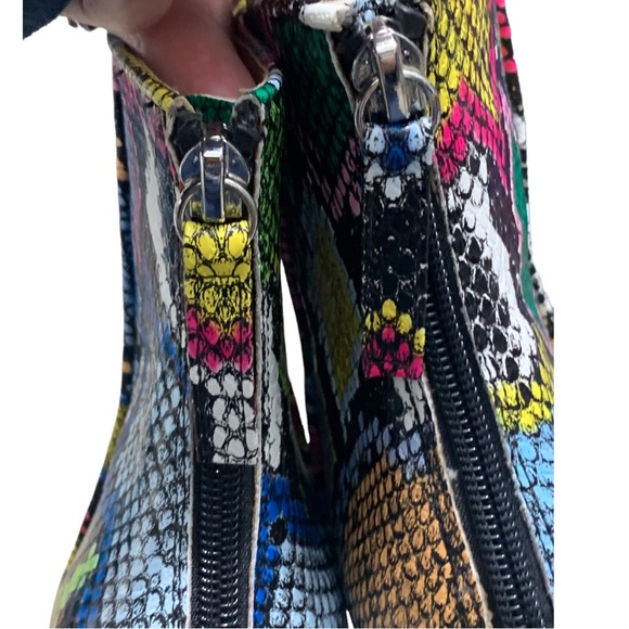 Steve Madden Womens Valiant multi snake  Pointed Toe Ankle Boots Shoes 7.5 - Picture 12 of 13